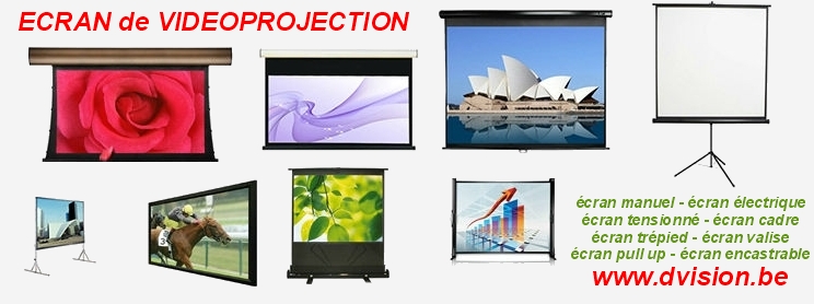Ecran de Projection pour Vidéo Projecteur avec 1 Trépied Réglable 145*45